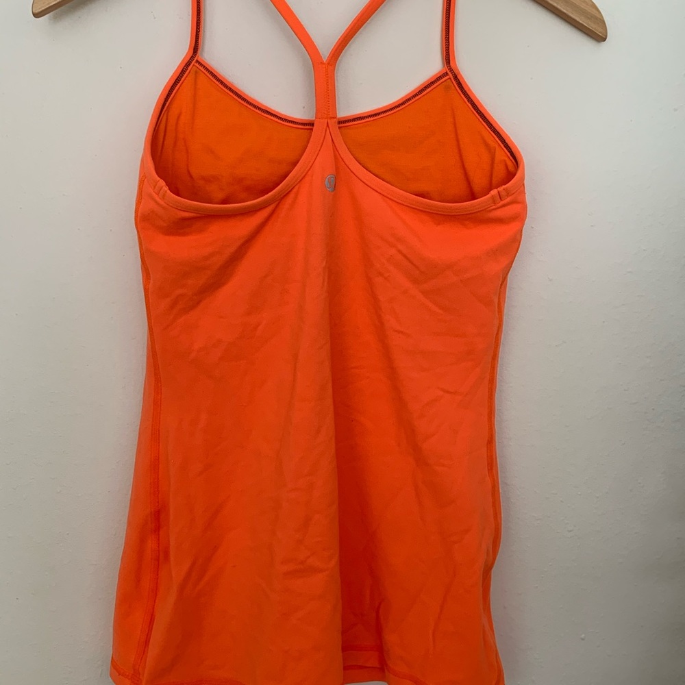Lululemon tank bra size 6 orange without pads - Picture 2 of 4